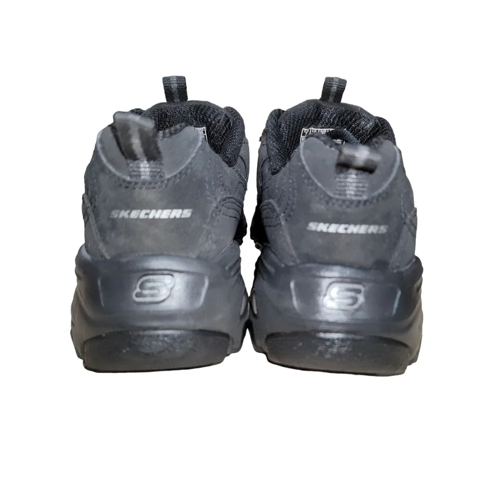 Skechers‎ D Lites Women's 11949W Black Leather Comfort Shoes Sneakers Size 7 W